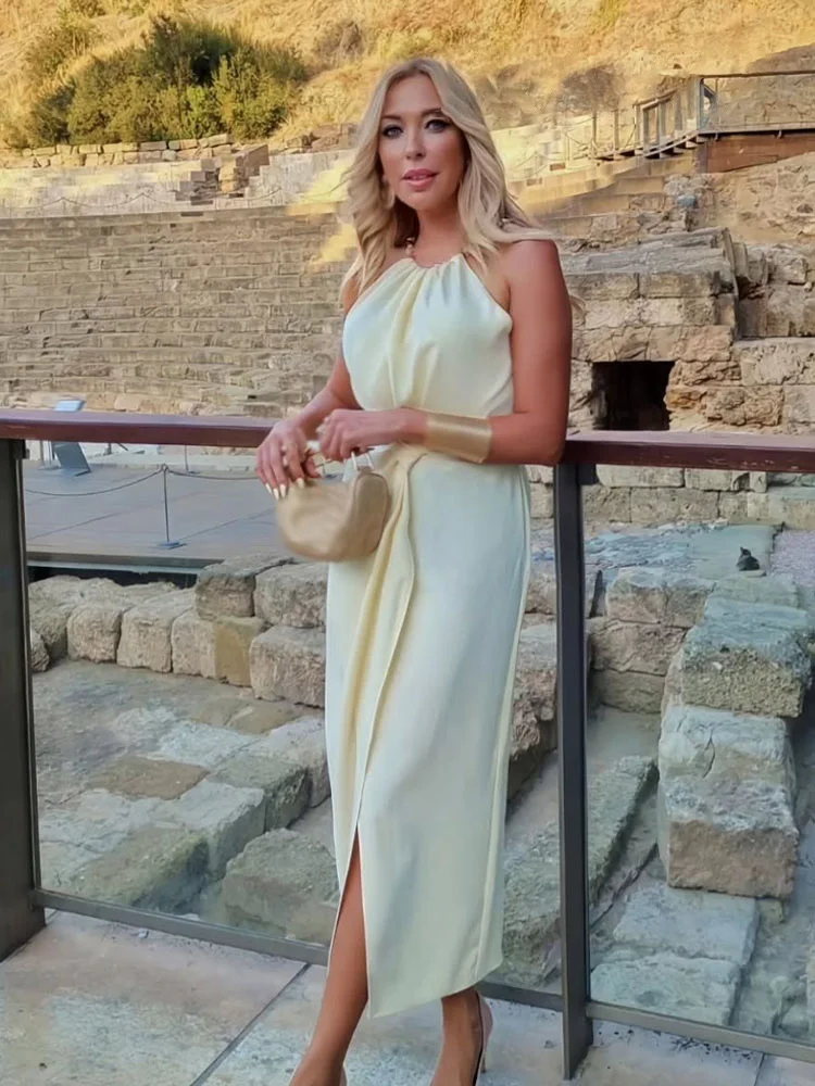 strapless open back dress Pracilla Silk Mini Dress main image 1