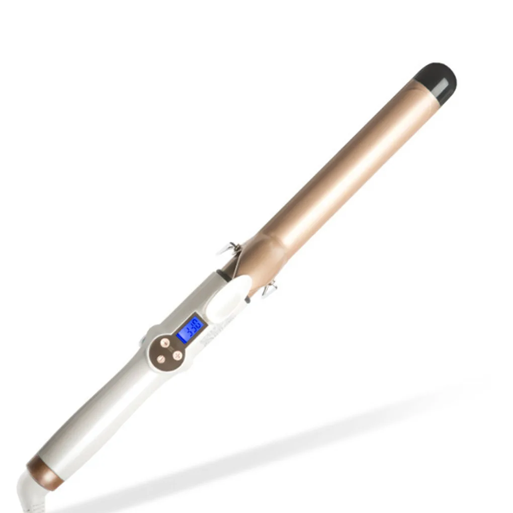 EU Plug Electric Hair Curler 110-210V Digital Display Temperature Adjustable Curling Iron Curl Wand Waver 22mm