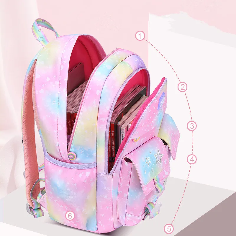Children School Bags For Girls Kids Satchel Primary Orthopedic School Backpacks Princess Backpack Schoolbag knapsack Sac Mochila 4