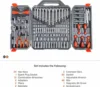 180 Piece Professional Tool Set in Tool Storage Case - CTK180 3