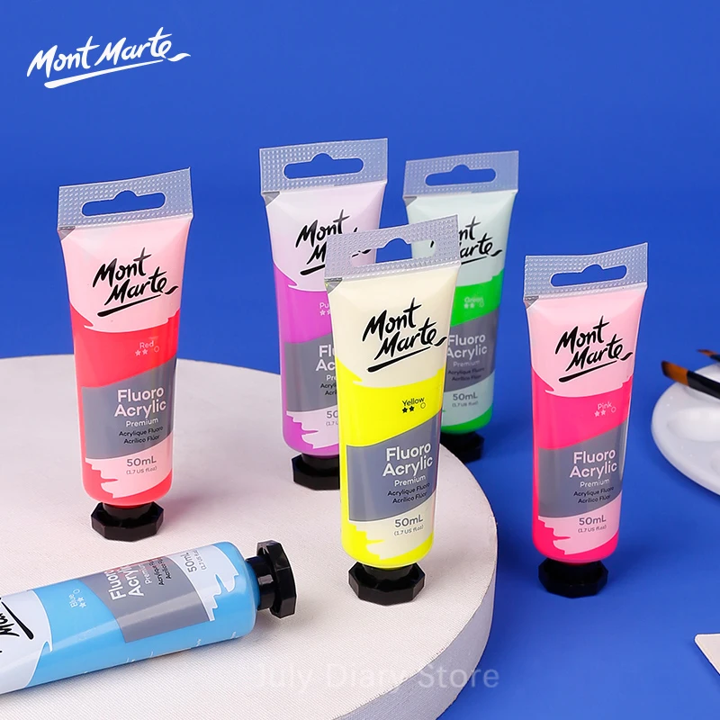 Mont Marte Waterproof Acrylic Paint Set 18/24 Colors 36ml Perfect For  Canvas Wood Fabric Leather Cardboard Paper And Crafts - Acrylic Paints -  AliExpress