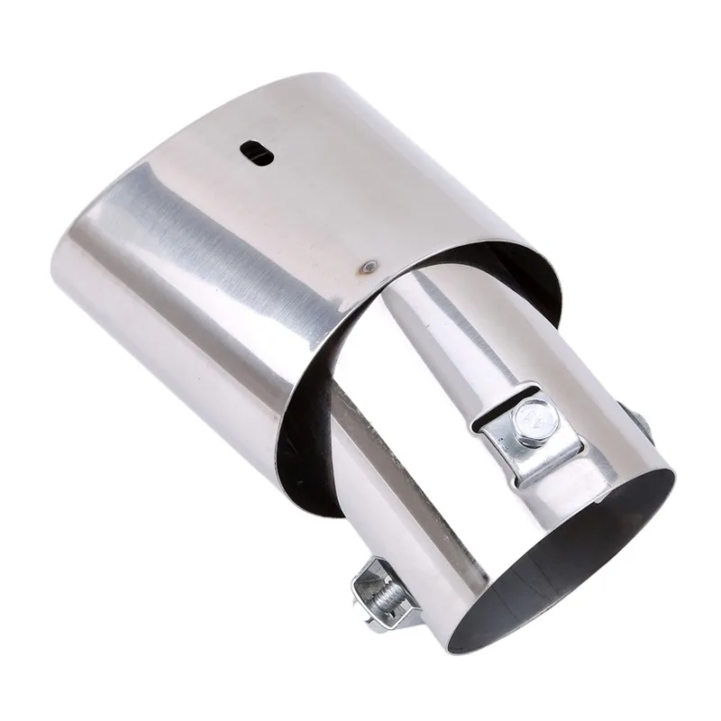 Universal Stainless Steel Chrome Car Tail Rear Straight Round Exhaust Pipe Tail Muffler Pipe Tip Accessories