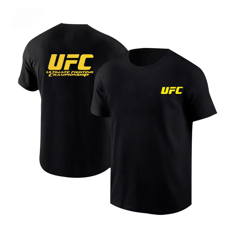 Men and Women Pure Cotton Ufc Printed Sport T-shirt Europe and The United States Comprehensive Training