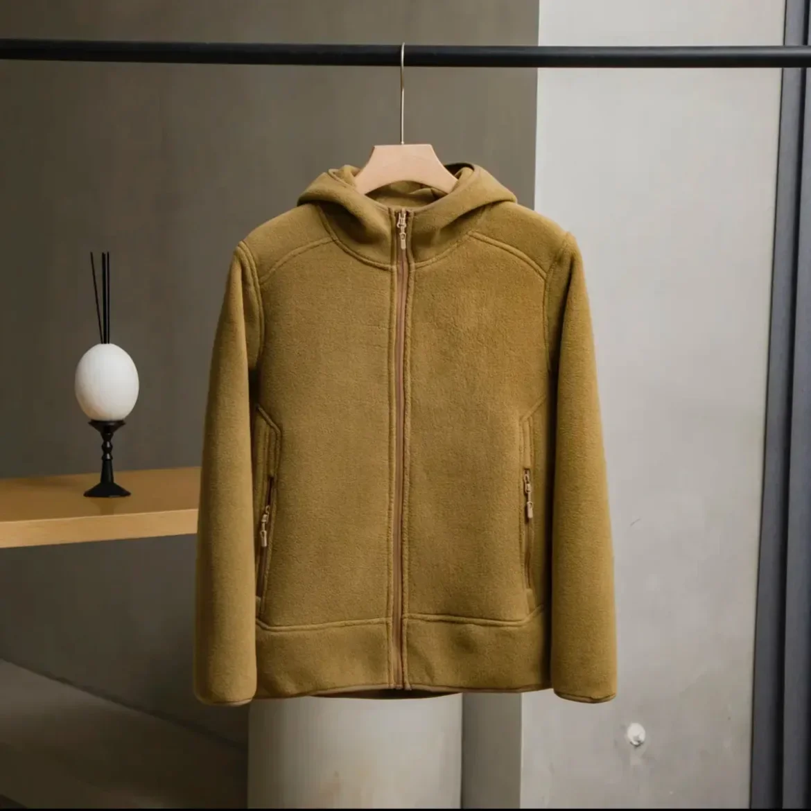 남성용 플리스 스웨터 재킷, 미국 트렌디 브랜드, 루즈 가디건, 두꺼운 후드 재킷, 가을 신상