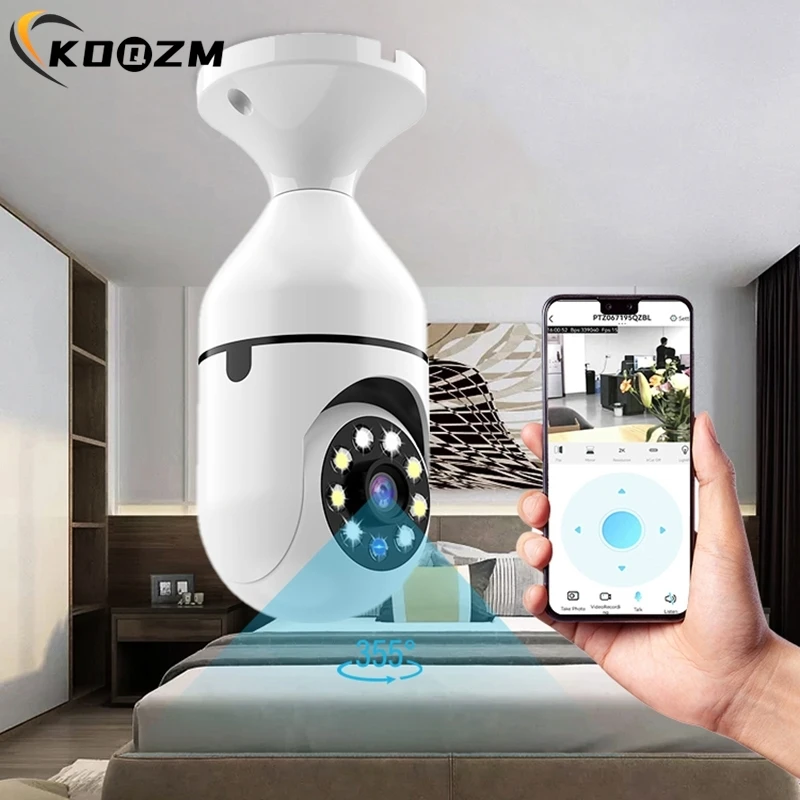 Bulb Surveillance Camera Full Color Night Vision Automatic Human ...