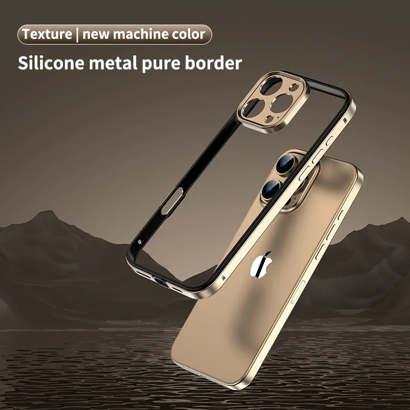 Enhanced Camera Protection Hybrid Silicone & Aluminum Metal Phone Case with Improved Heat Dissipation