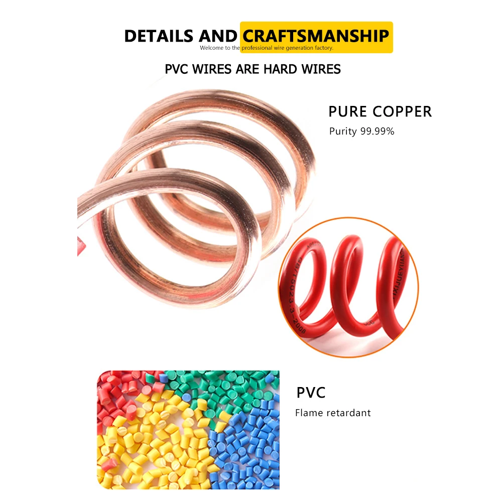 Durable Insulated Single Core PVC Copper Wire – Black/Red Electric Extension Cable