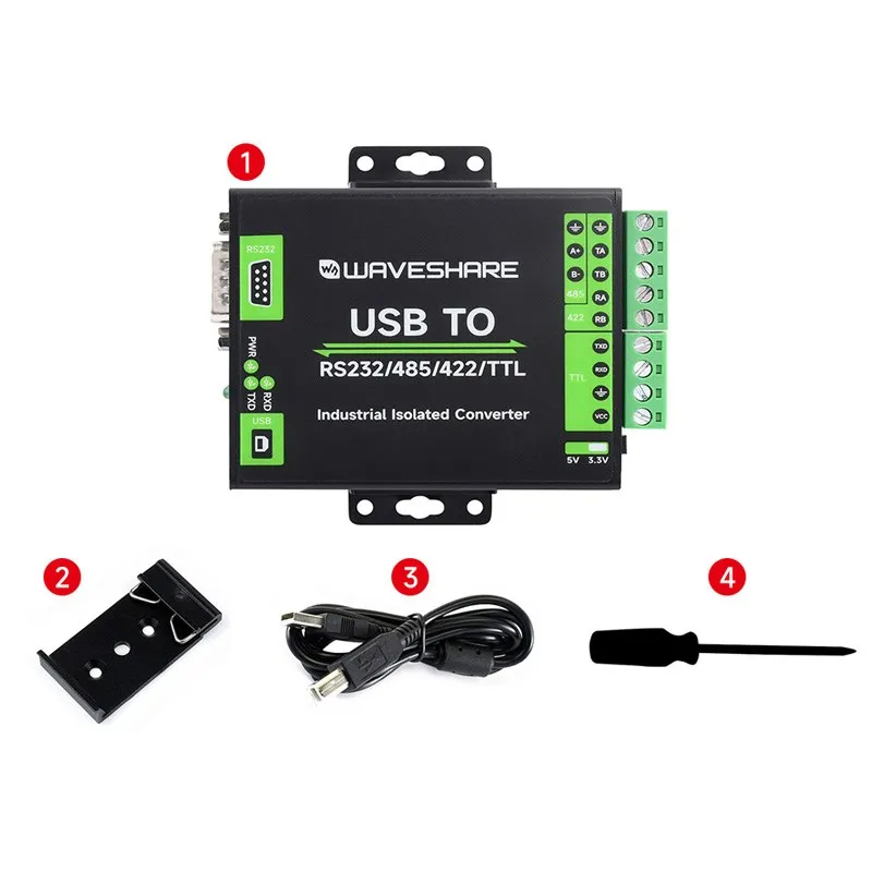 FT232RNL USB to RS232/485/422/TTL Interface Converter Industrial Isolation USB Converter for Mac Windows Linux Android