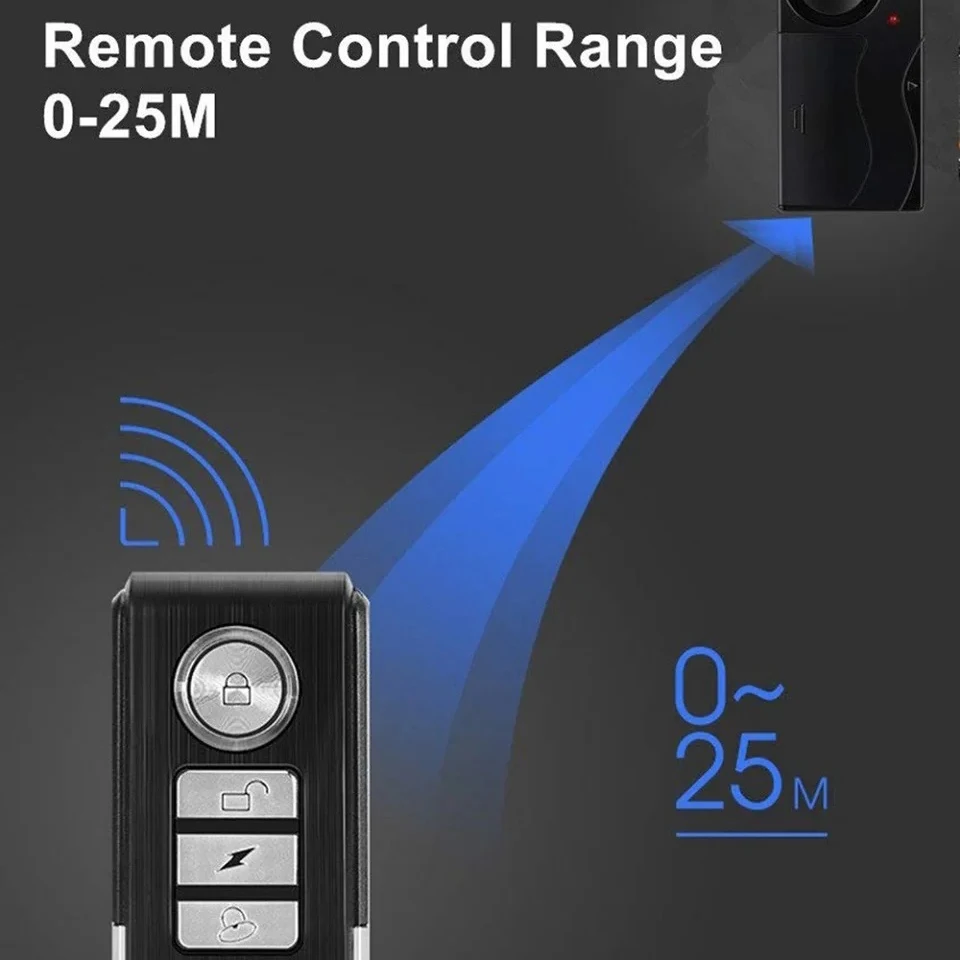 ELECTOP Anti-Theft Bicycle Alarm 113dB Wireless Vibration Remote Control Door And Window Motorbike Alarms Security Protection motorcycle alarm bicycle alarm security alarm wireless alarm