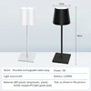 USB Rechargeable LED Table Lamp Touch Switch 3 Color Tempurture Dimmable Desk Lamp Modern Office Bar Restaurant Ambiance Light 2