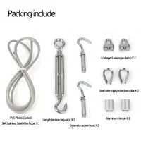 Complete set Clothesline Plastic Coated 304 Stainless Steel Wire Rope Household or Outdoor Clothes line With Expansion ScrewHook 2
