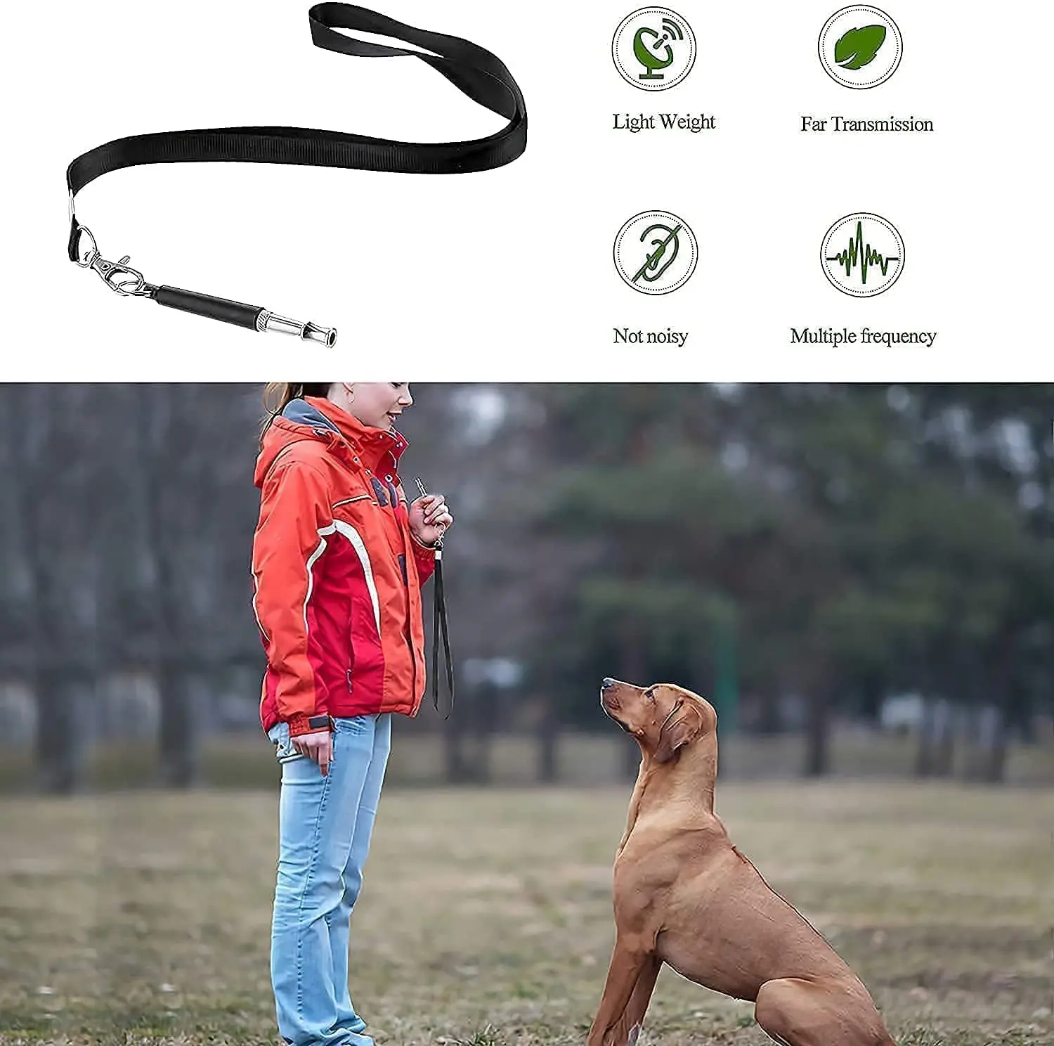 Dog Whistle Ultrasonic Stop Barking Recall Training
