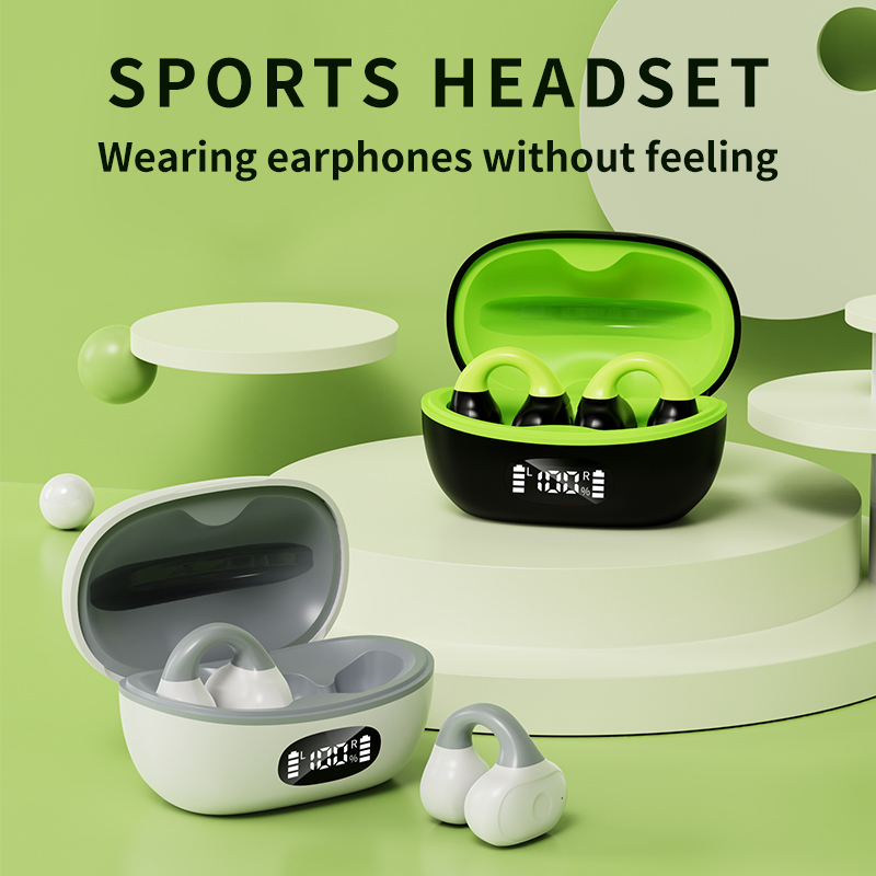 New AX10 wireless ear clip Bluetooth earphones with no in ear opening OWS sports style and ultra long battery life
