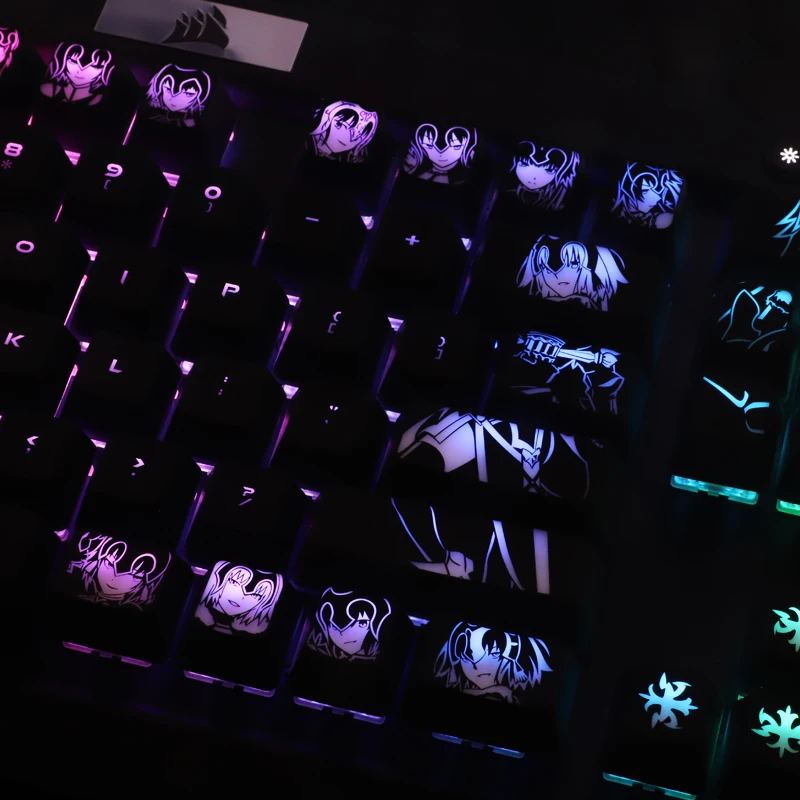 Fgo Fate Grand Order Anime Tema Backlit Black Hole Keycap Design Personalizado Fgo Fate Grande Ordem Jeanne Darc Alter