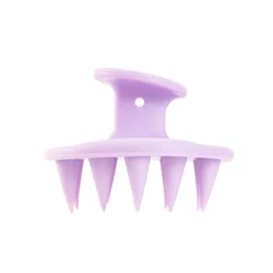 Silicone Scalp & Body Massage Brush for Hair Washing and Spa Treatment (Purple)