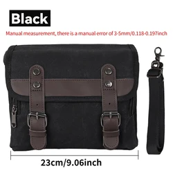 Retro Waterproof Motorcycle Saddlebag with Removable Inner Bag - Universal Motorbike Travel Luggage (Black)