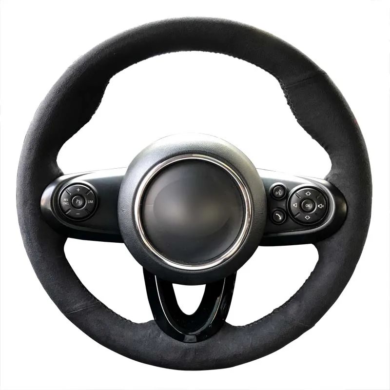 

Steering Wheel Cover With Black Suede For Mini