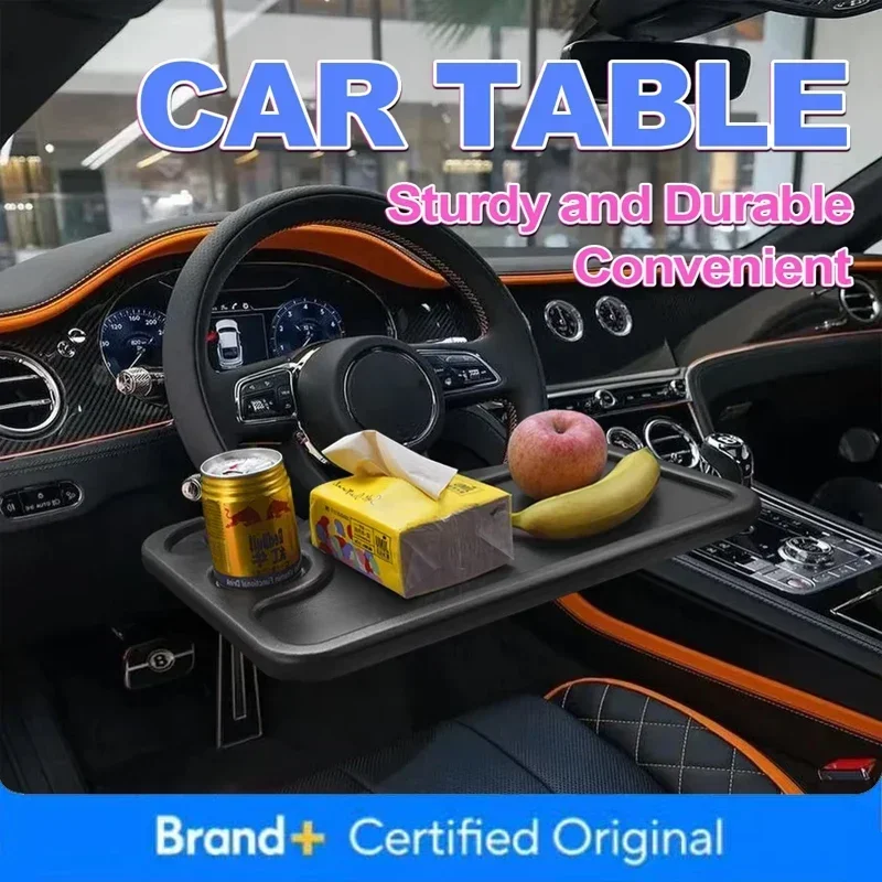 tavolo da pranzo per auto, tavolo da pranzo per auto, vassoio da pranzo per auto, tavolino per auto, accessori per scrivania per tablet per auto - immagine 3