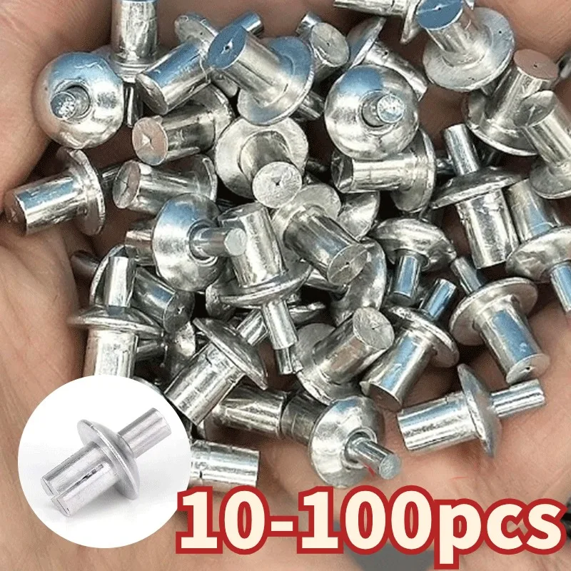 

Aluminum Alloy Expansion Rivets Hammer 10/100pcs Nails Head Piercing Rivet Stainless Steel Rod Screws Board Wall Fasteners