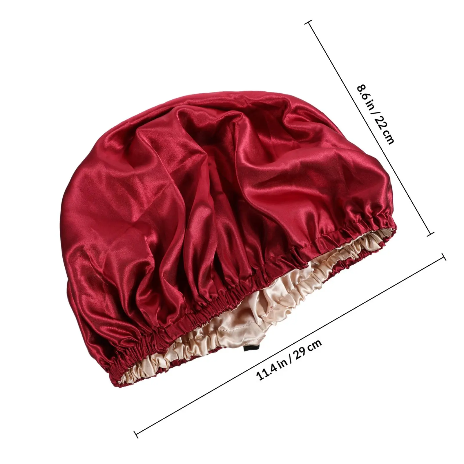 여성용 부드러운 조절 가능한 새틴 헤어 보닛, 이중 레이어 나이트 수면 모자, 모발 손상 방지, 아침에 곱슬머리가 나지 않음 보장
