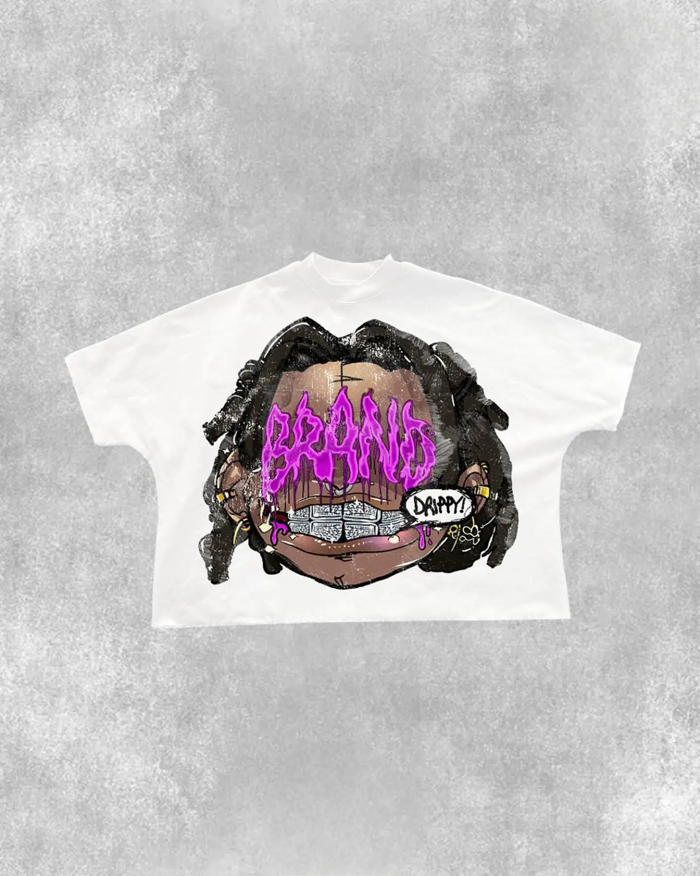 thumbnail image 1 of Camiseta holgada de gran tamaño para hombre y mujer, estilo Harajuku japonés, con estampado gráfico de ninja, estilo anime, Y2k Street, de algodón, manga corta, 1 of 5