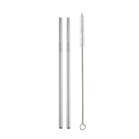 Vibrant Stainless Steel Reusable Drinking Straws with Cleaning Brush - Eco-Friendly Party & Bar Accessories