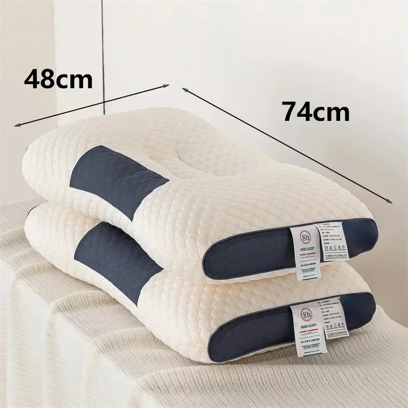 2024 New Neck Pillow Help Sleep And Protect The Neck Cervical Orthopedic Household Soybean Fiber Massage SPA Pillow For Sleeping 3