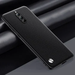 Luxury PU Leather Phone Case - Enhanced Silicone Protection Back Cover - Red Magic 8 Pro (Matte Black)