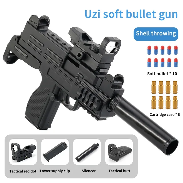 Soft Ball Toy Shock Wave Toy Submachine GunFoam Bullet Ball Shock Wave With Scope Children's Gift Educational Toy 12er Pack 3