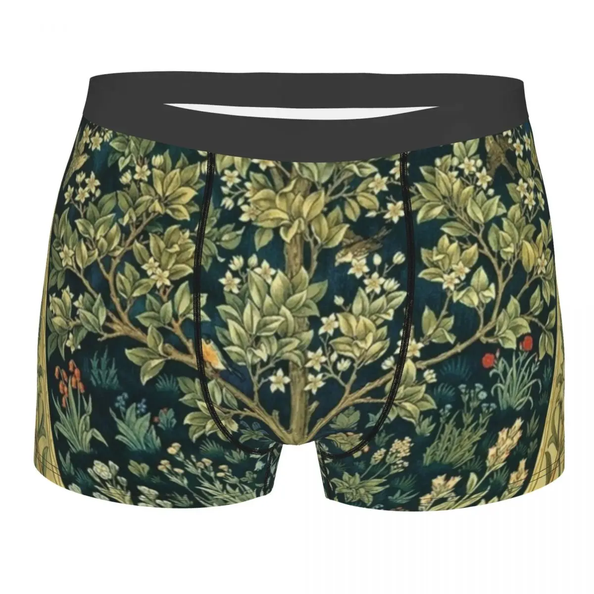 

Tree Of Life By William Morris Underwear Men Sexy Print Custom Floral Textile Pattern Boxer Shorts Panties