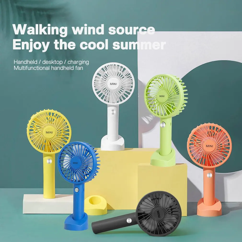 

Fans Portable Usb Rechargeable Mini Handheld Fan Cooling Desktop Ventilation Fan Air Cooler With Base 3 Modes For Outdoor Travel