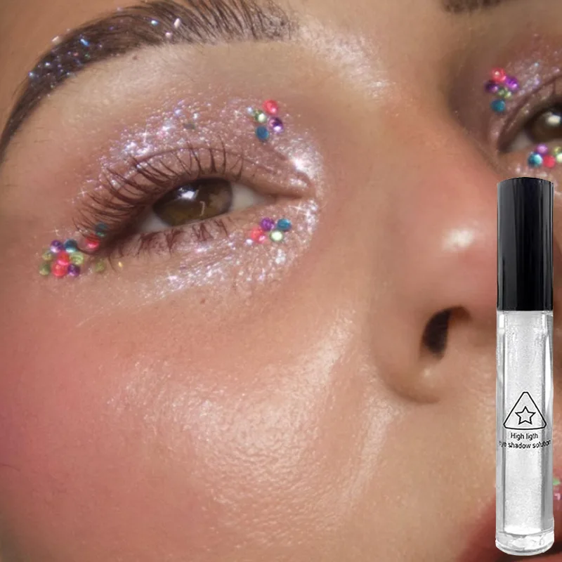 

Glitter Liquid Eyeshadow Shiny Sequins Pearly Lying Silkworm Highlight Makeup Set Diamond Sparkling Glitter Eyeshadow Cosmetics