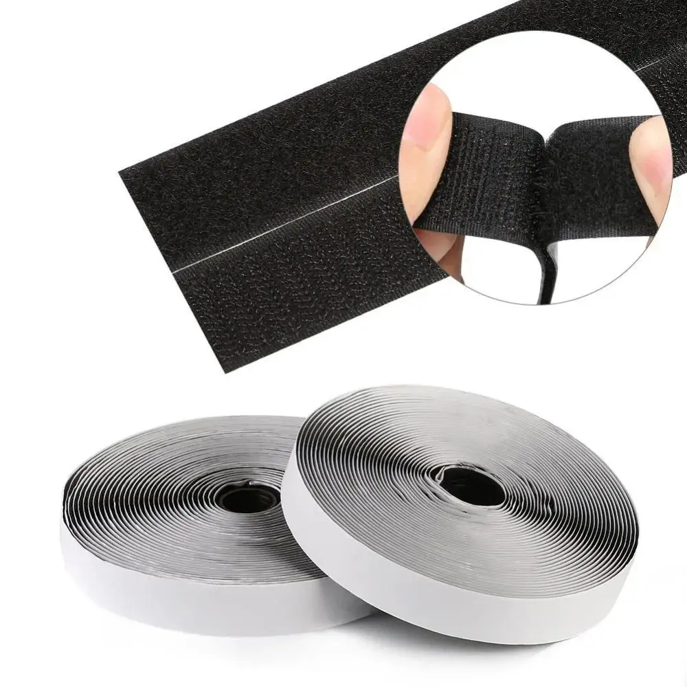 1/2/3M  Back Adhesive Magic Super Strong Self-aohesive Fasteners Tape Hook and Loop Nylon Adhesive tape DlY process 20-50mm
