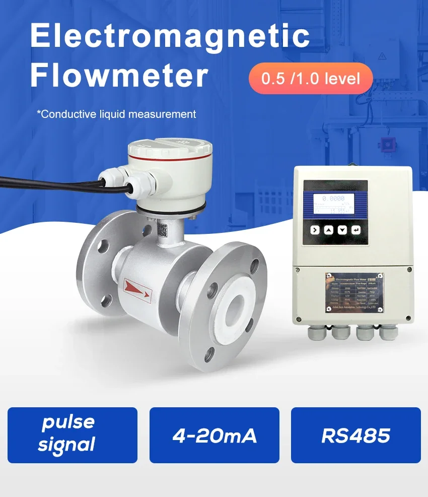 DN50 Splt Magnetic Flow Meter Pipeline SewageLiquid Electromagnetic FlowmeterChe