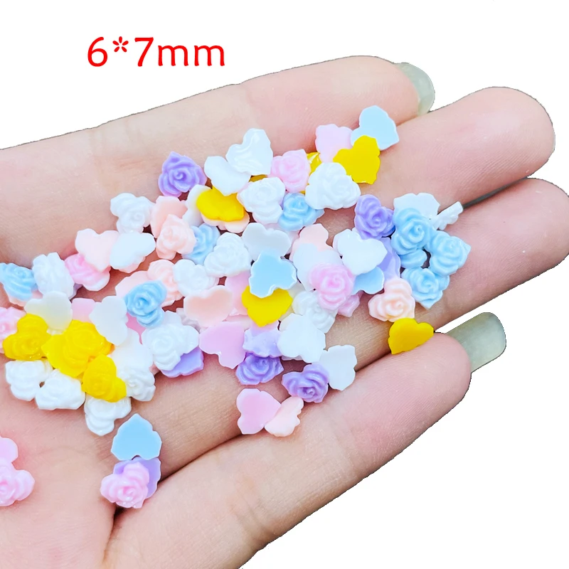 Cute Mixed Mini Flower Flat Back Resin Cabochons Scrapbooking DIY Jewelry Craft Decoration Accessorie 200Pcs resin jewelry accessories resin embellishments resin flower embellishments