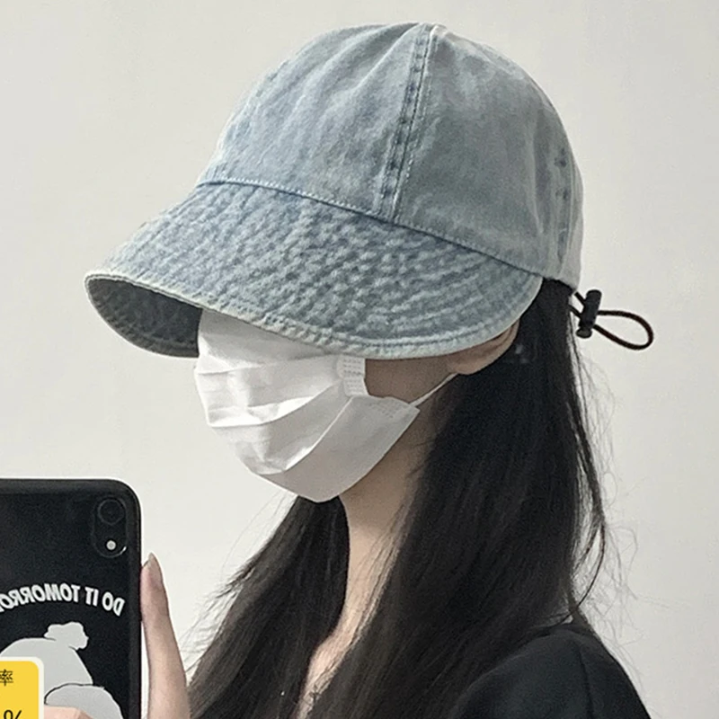 Cappello Da Pescatore Donna/Unisex - Cotone Denim, UPF 50, Pieghevole, Tesa Larga - Foto 8