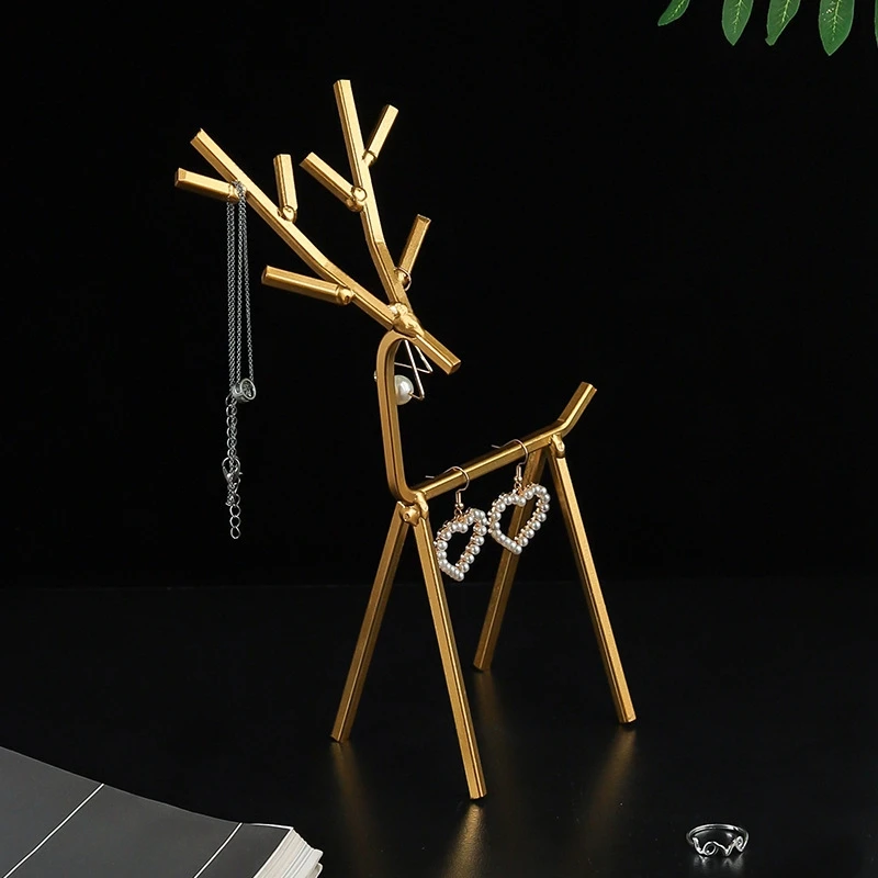 

Fawn Jewelry Organizer Holder Stand, Metal Jewelry Display Stand for Earrings Rings Necklaces Etc, Deer Jewelry Rack