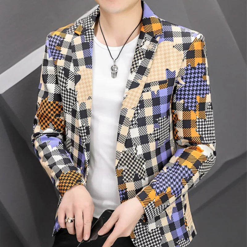 Spring and Autumn Clothing New Fashion Handsome All The Fashion Men's Business Small Suit Korean Version Slim All The Matching 2