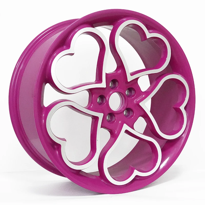 

Heart-shaped pink car rims forged alloy car rims car wheels 5x114.3 16 inches