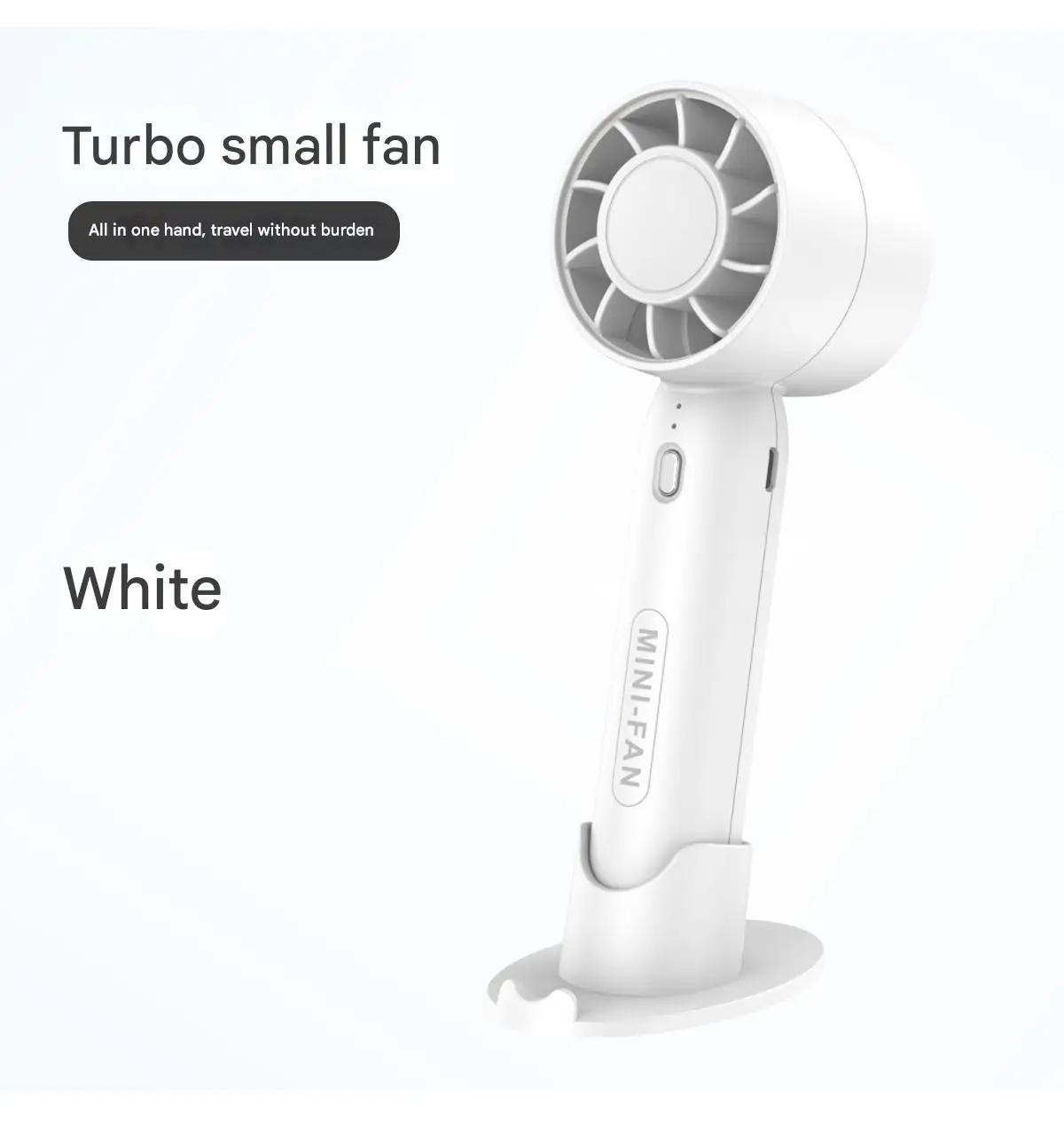 Turbo handheld pequeno ventilador de carregamento usb mini suporte de mesa leve portátil ao ar livre com bateria de longa duração