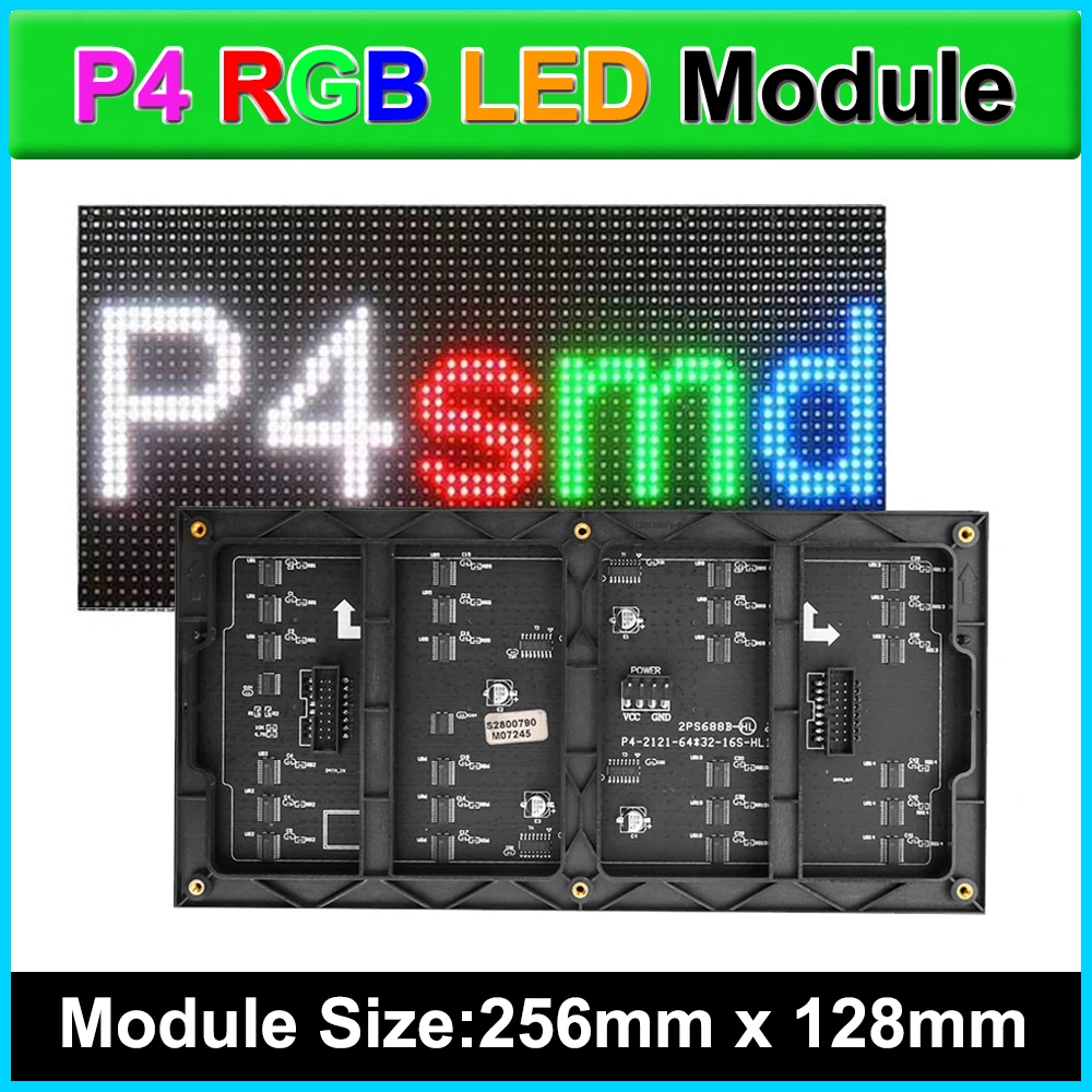 RGB-LED-Matrix-Panel-64-32-2048-DOTS-Pixels-Pitch-5mm-P4-Indoor-led ...
