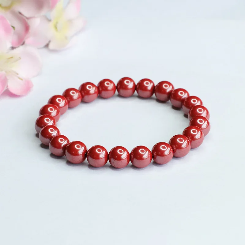 

Natural Cinnabar Bracelet Prayer Bracelet Men and Women Purple Gold Sand Emperor Cinnabar Buddhist Buddha Bracelet Ornament