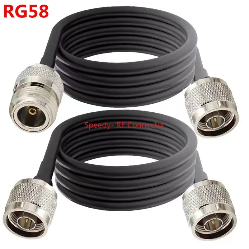 NTypeMaleFemaleRG58CoaxialCableExtensionConnectorNToNMale