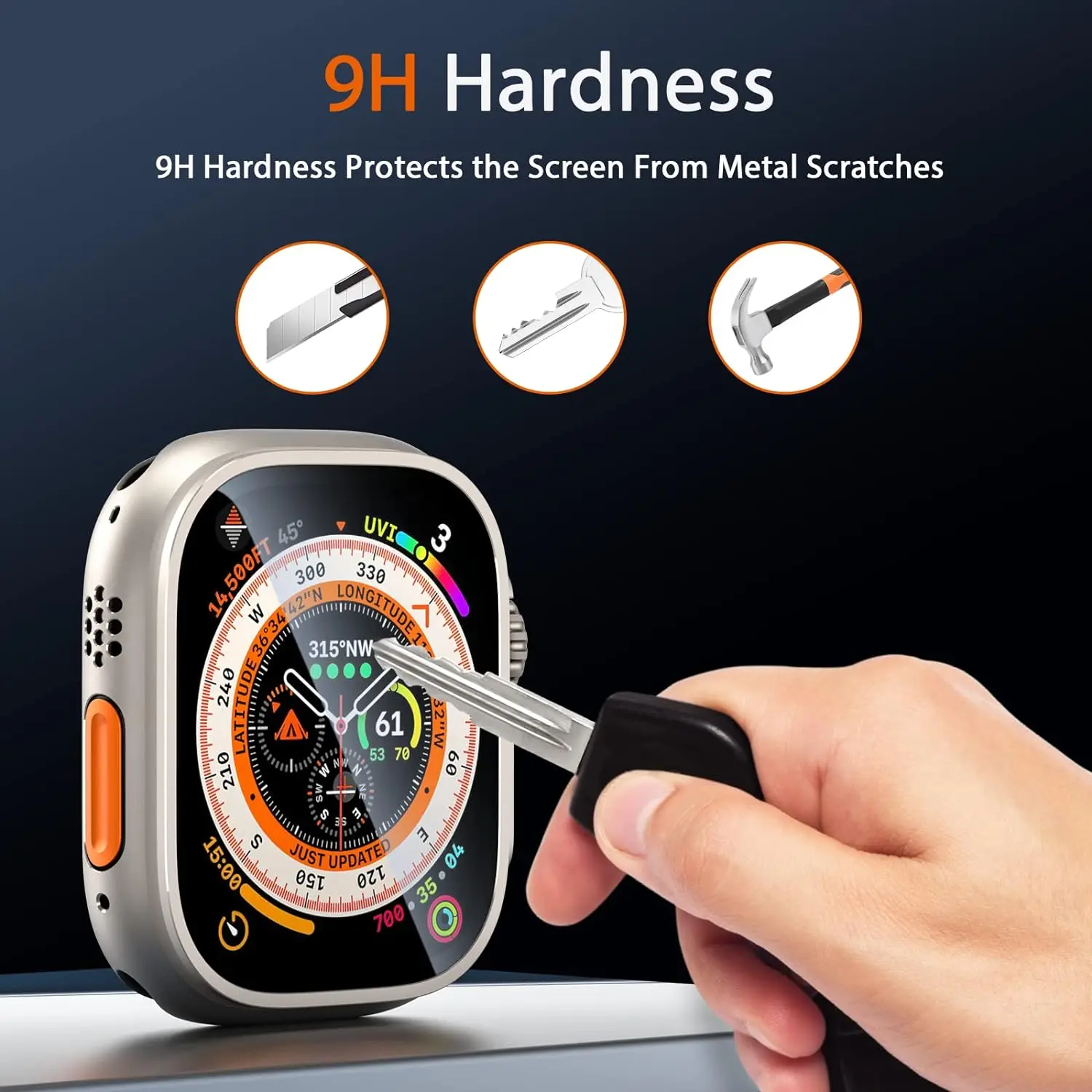 Screen Protector For Apple Watch Ultra 2 49mm Accessories Anti-Scratch Waterproof Tempered Glass Film For iWatch Ultra2 49 mm