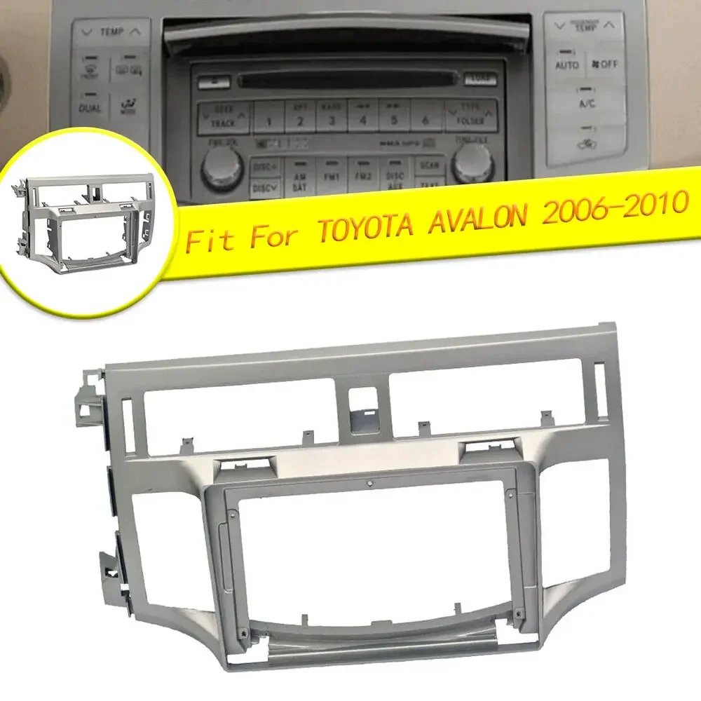 

Car Stereo Radio Fascia Panel Frame 9 inch Silver For TOYOTA AVALON 2006-2010