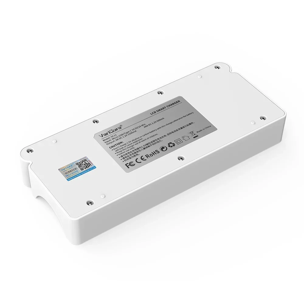 12 슬롯 충전식 배터리 충전기 VC12 1.2V USB 출력 Ni-MH AA AAA 니켈 수소 배터리용 새 제품 오리지널