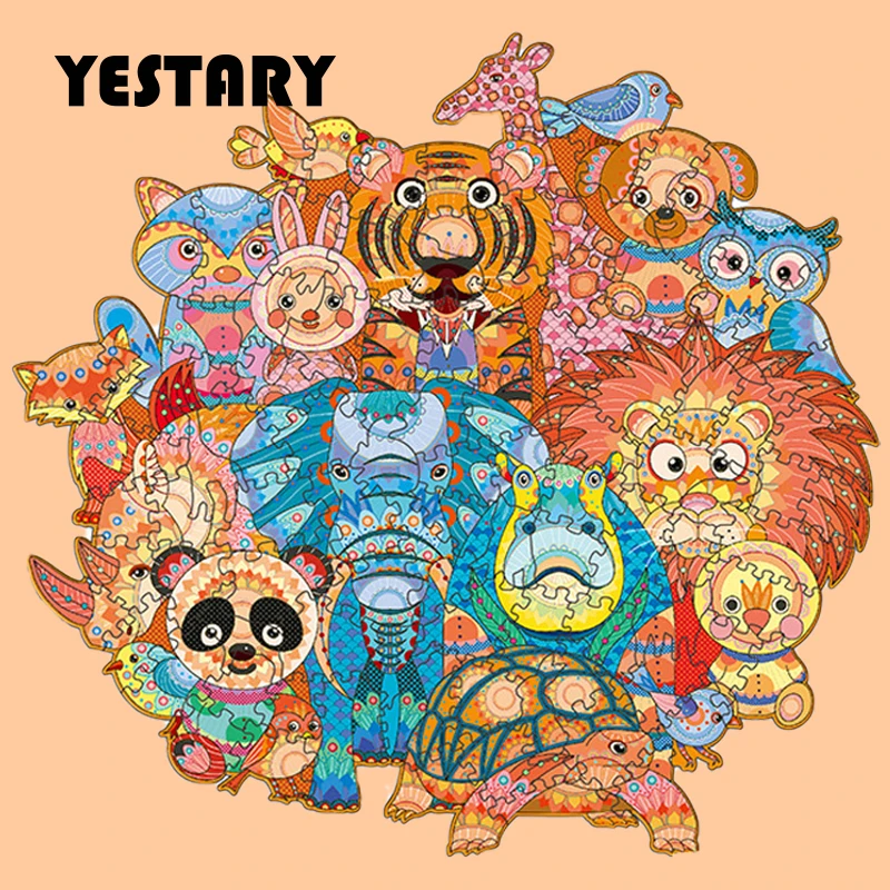 

YESTARY 3D Wooden Animal Puzzle Toy Brain Tease Jigsaw Puzzle Toy Wood Board Game High Difficulty Puzzle Toy For Adults Kid Gift