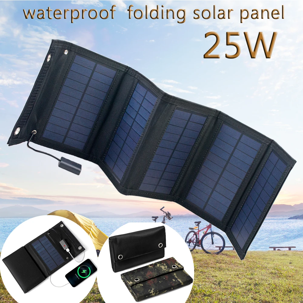 Panneau solaire Portable 15-40W, étanche, Port USB, 5V, chargeur