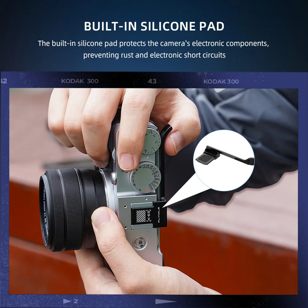 후지필름 후지 XE5 카메라용 X-E5 썸 그립 (셔터 릴리즈 버튼, 핫슈, 썸 레스트, 알루미늄 메탈 소재)