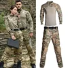 Outdoor Uniform Tactical Shirts Waterproof Men Clothing Tops Hunting Suits Pants+ Pads Breathable T-Shirt 3